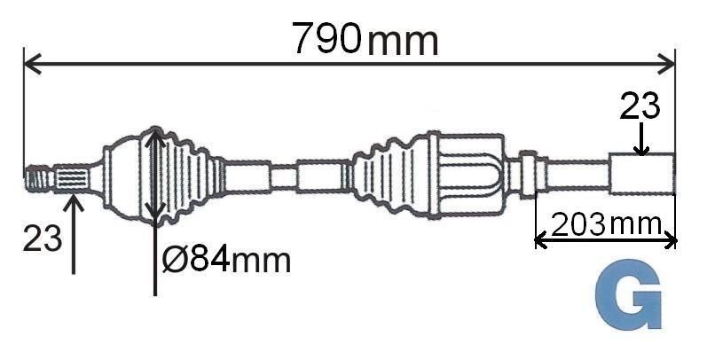 PÓŁOŚ NAP.R CLIO III 1.6 16V 05-AUTO PRA